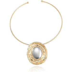 Gold Statement Necklace for Women Gold Collar Necklace Choker Chunky Statement B